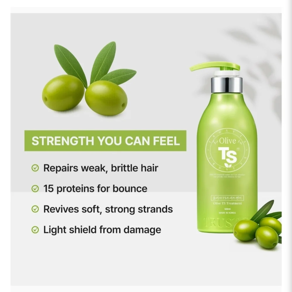 Olive TS Treatment Repair Dry Damaged Hair Pump Bottle Treatment Hair